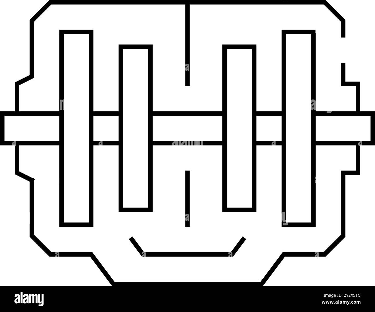 illustration vectorielle noire de l'icône de la ligne du générateur électrique Illustration de Vecteur