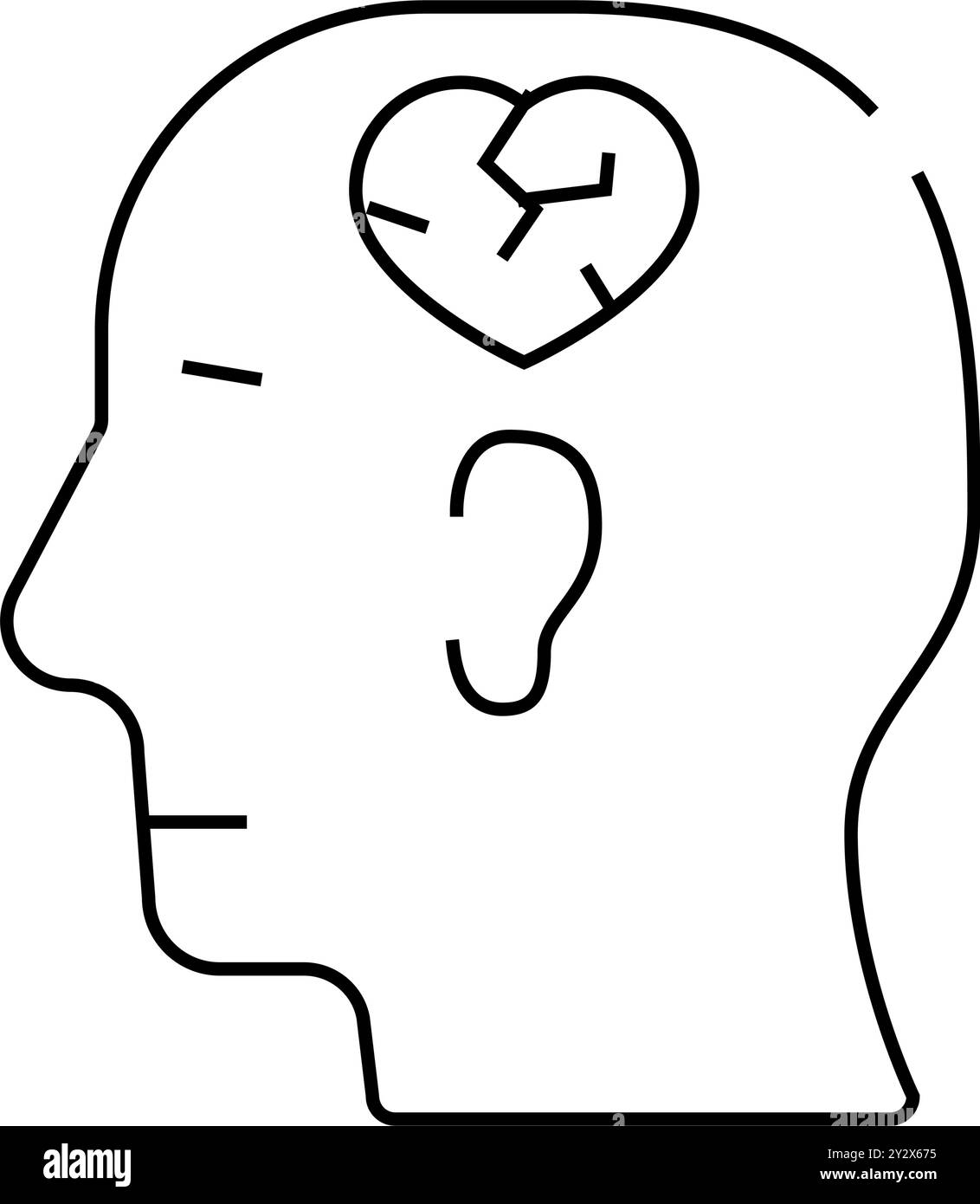 relation psychologie ligne icône vecteur illustration plate Illustration de Vecteur