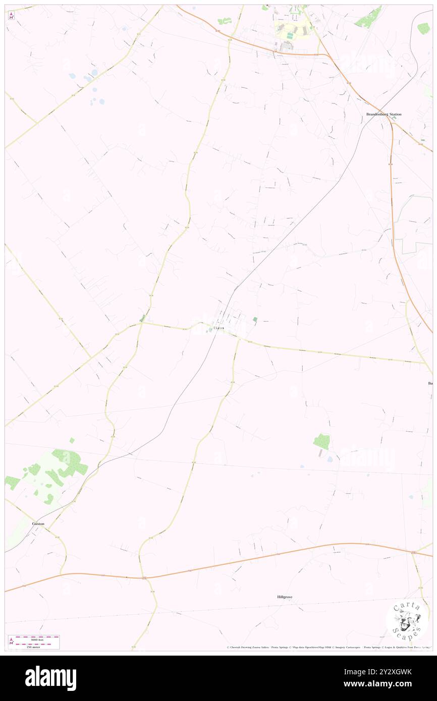 Ekron, Comté de Meade, US, États-Unis, Kentucky, n 37 55' 45'', S 86 10' 45'', carte, Cartascapes carte publiée en 2024. Explorez Cartascapes, une carte qui révèle la diversité des paysages, des cultures et des écosystèmes de la Terre. Voyage à travers le temps et l'espace, découvrir l'interconnexion du passé, du présent et de l'avenir de notre planète. Banque D'Images