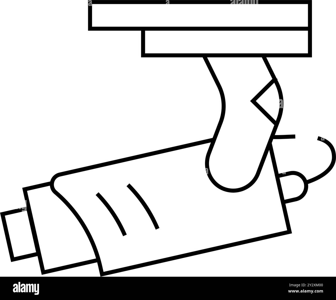 illustration vectorielle de l'icône de la ligne de musée cctv à plat Illustration de Vecteur