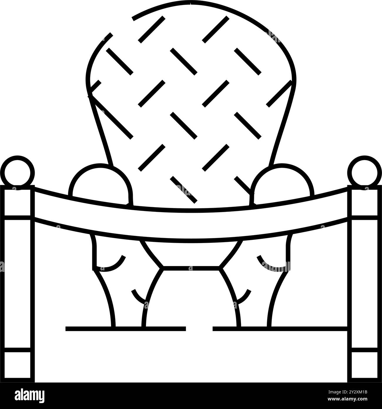 illustration vectorielle icône de la ligne d'exposition du musée du mobilier Illustration de Vecteur