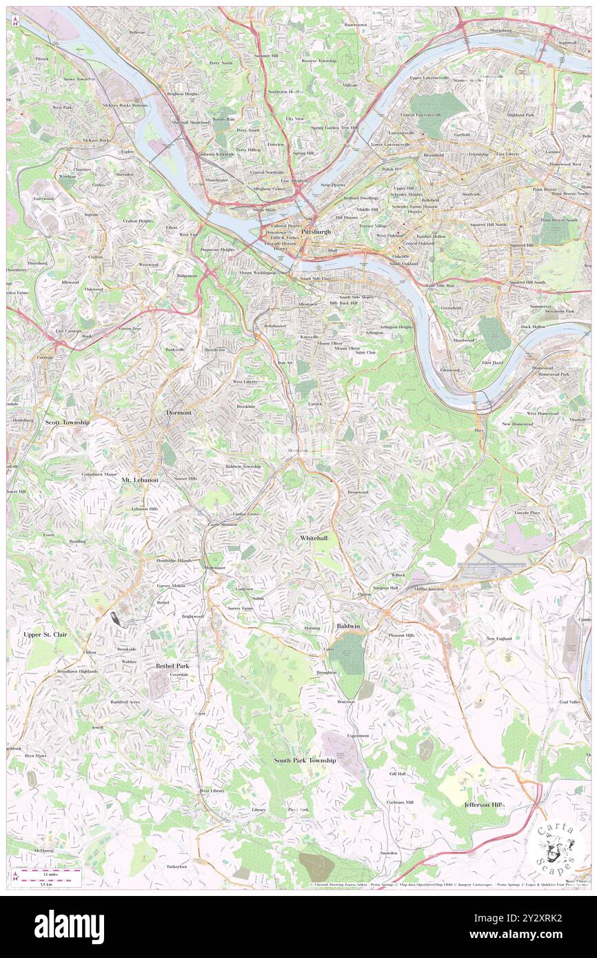 Overbrook, Comté d'Allegheny, US, États-Unis, Pennsylvanie, n 40 23' 6'', S 79 59' 36'', carte, Cartascapes carte publiée en 2024. Explorez Cartascapes, une carte qui révèle la diversité des paysages, des cultures et des écosystèmes de la Terre. Voyage à travers le temps et l'espace, découvrir l'interconnexion du passé, du présent et de l'avenir de notre planète. Banque D'Images