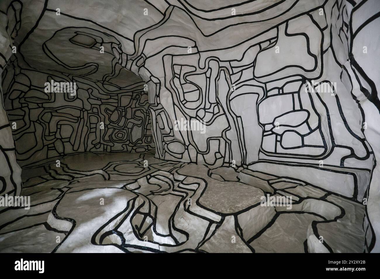 JARDIN D'HIVER JEAN DUBUFFET CENTRE POMPIDOU PARIS Banque D'Images