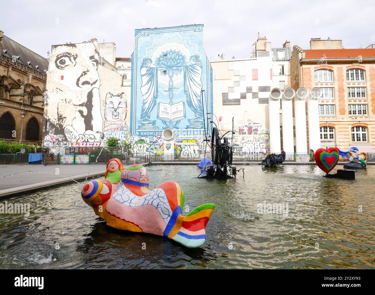 LA FONTAINE STRAVINSKY PARIS Banque D'Images