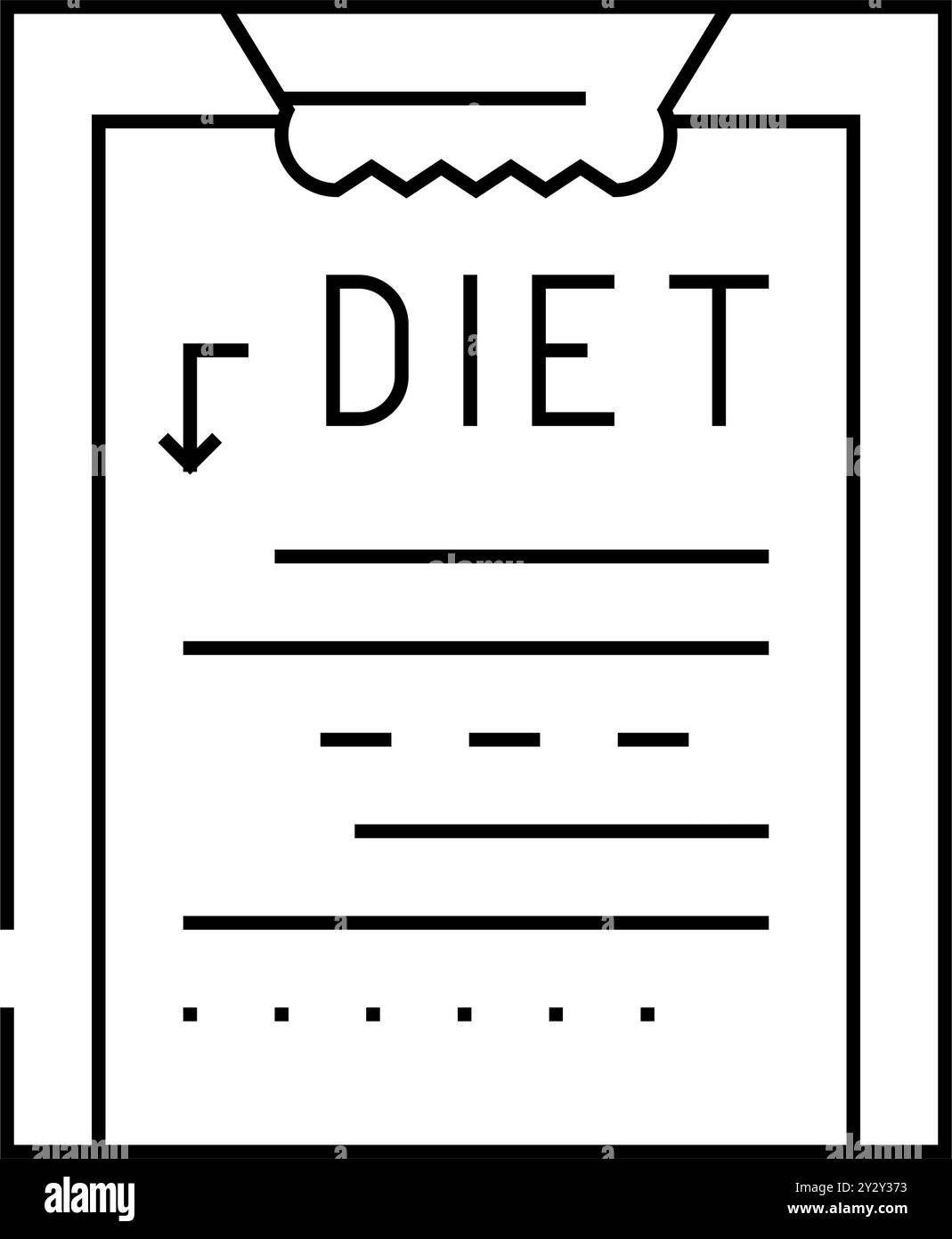 description icône de ligne de régime illustration vectorielle noire Illustration de Vecteur