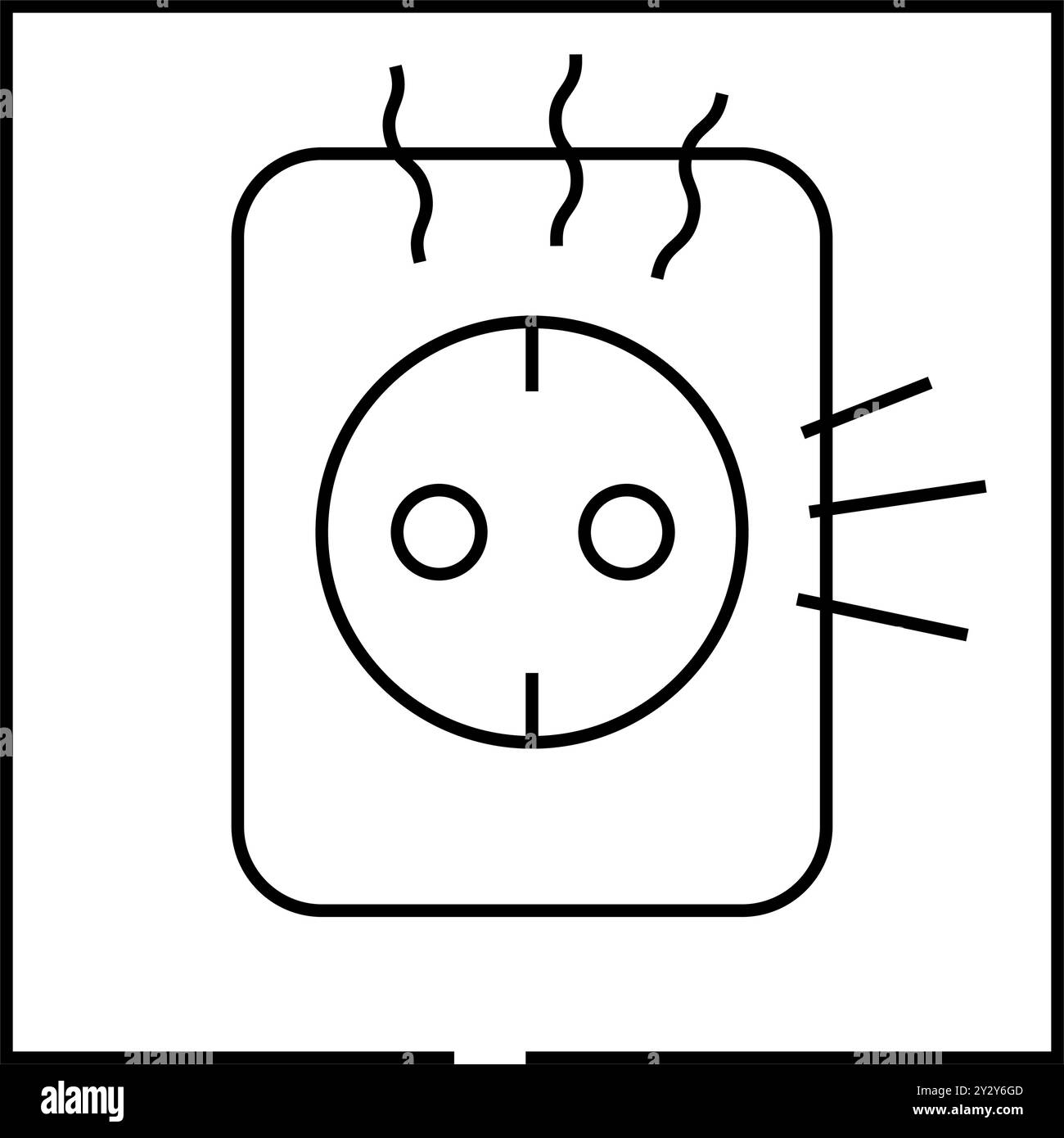 ligne d'illustration vectorielle de l'icône de la ligne de réparation de la prise Illustration de Vecteur