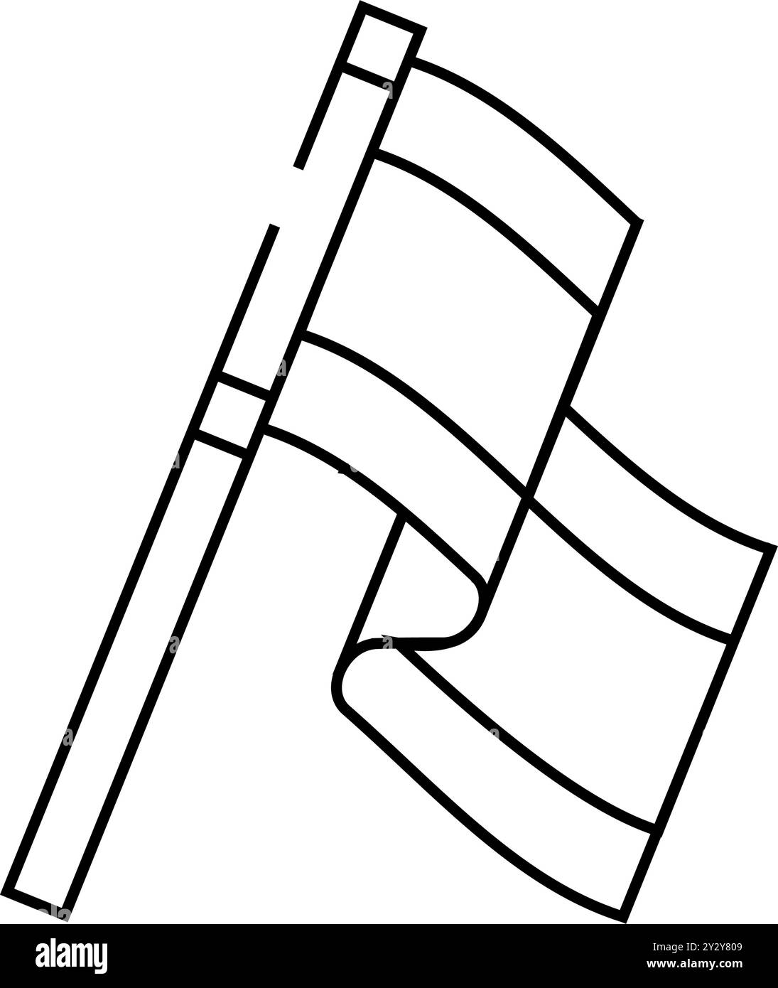 drapeau espagne icône de ligne illustration vectorielle Illustration de Vecteur