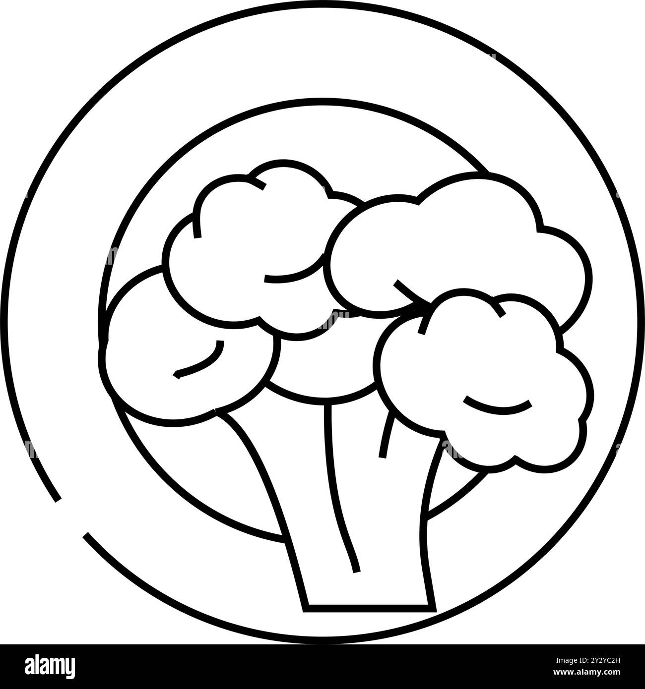 illustration vectorielle d'icône de la ligne de régime végétarien noire Illustration de Vecteur