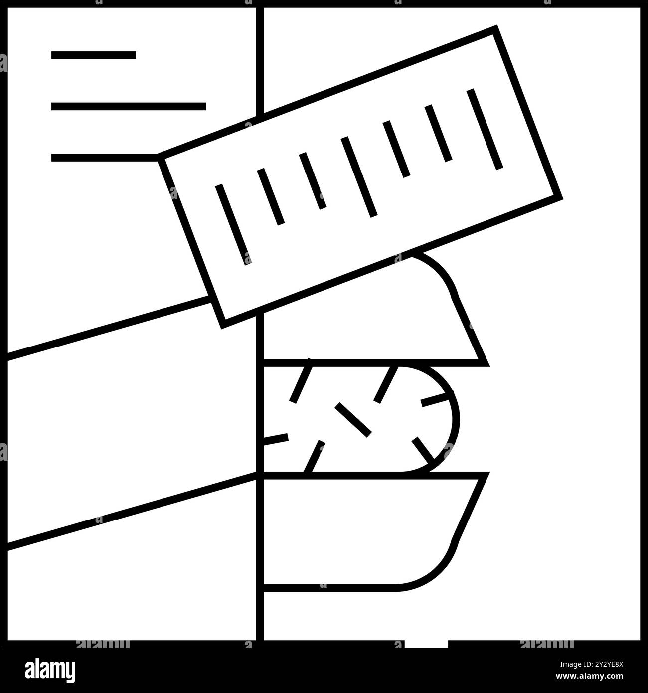 illustration vectorielle des icônes de la ligne des plats cuisinés Illustration de Vecteur