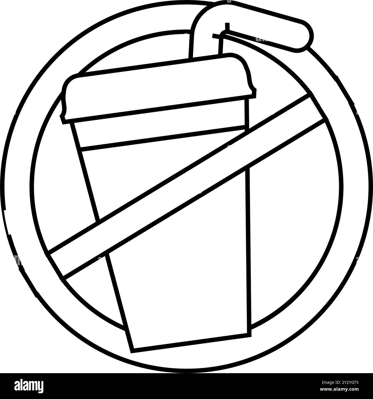 illustration du vecteur d'icône de refus de la ligne de boissons gazeuses Illustration de Vecteur