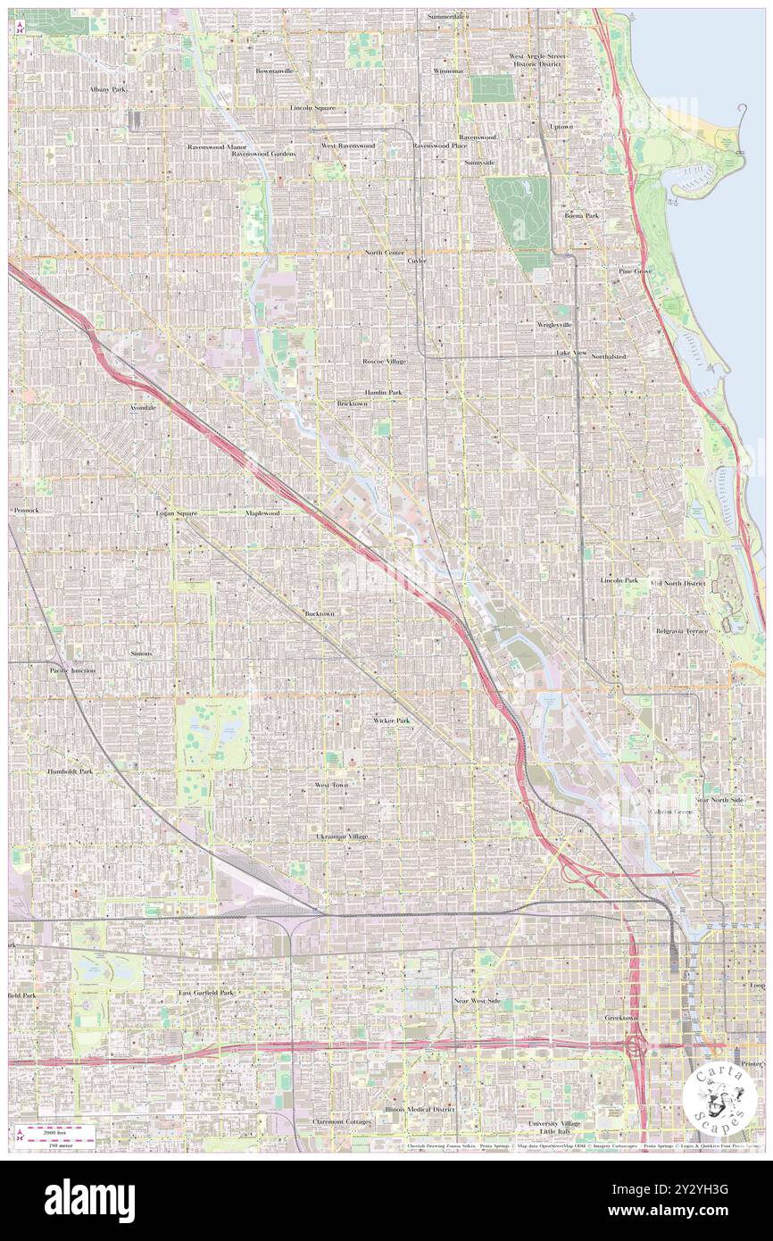 Bucktown, Comté de Cook, US, États-Unis, Illinois, n 41 55' 18'', S 87 40' 43'', carte, Cartascapes carte publiée en 2024. Explorez Cartascapes, une carte qui révèle la diversité des paysages, des cultures et des écosystèmes de la Terre. Voyage à travers le temps et l'espace, découvrir l'interconnexion du passé, du présent et de l'avenir de notre planète. Banque D'Images