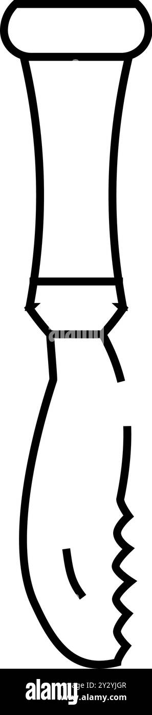 illustration vectorielle de l'icône de la ligne barman du couteau à barre Illustration de Vecteur illustration vectorielle de l'icône de la ligne barman du couteau à barre Illustration de Vecteur