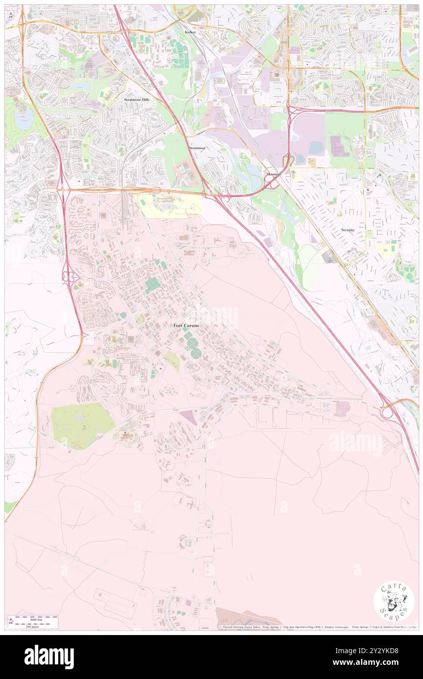 Fort Carson, comté d'El Paso, US, États-Unis, Colorado, n 38 44' 14'', S 104 47' 19'', carte, Cartascapes carte publiée en 2024. Explorez Cartascapes, une carte qui révèle la diversité des paysages, des cultures et des écosystèmes de la Terre. Voyage à travers le temps et l'espace, découvrir l'interconnexion du passé, du présent et de l'avenir de notre planète. Banque D'Images