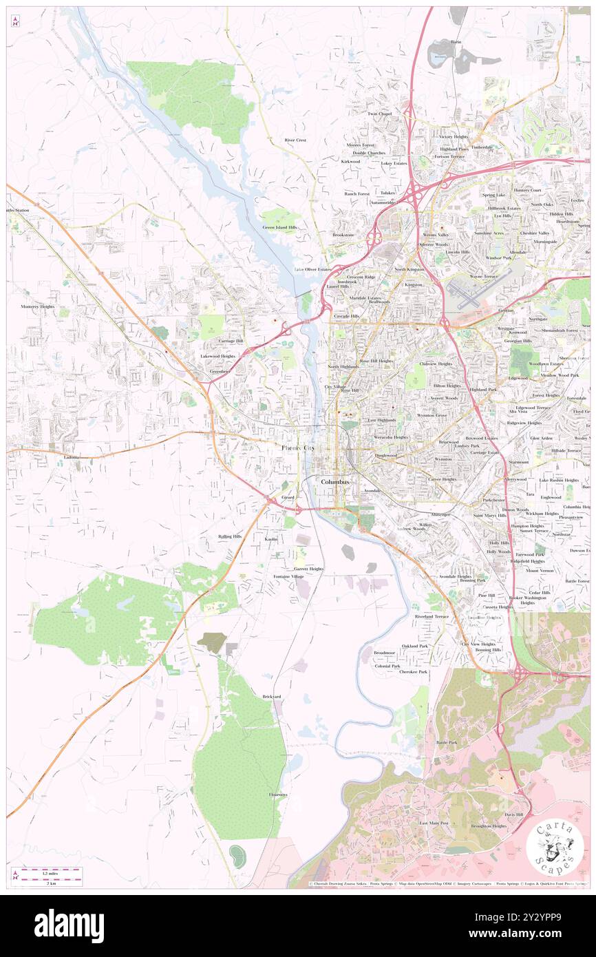 Phenix City, Comté de Russell, US, États-Unis, Alabama, n 32 28' 15'', S 85 0' 2'', carte, Cartascapes carte publiée en 2024. Explorez Cartascapes, une carte qui révèle la diversité des paysages, des cultures et des écosystèmes de la Terre. Voyage à travers le temps et l'espace, découvrir l'interconnexion du passé, du présent et de l'avenir de notre planète. Banque D'Images