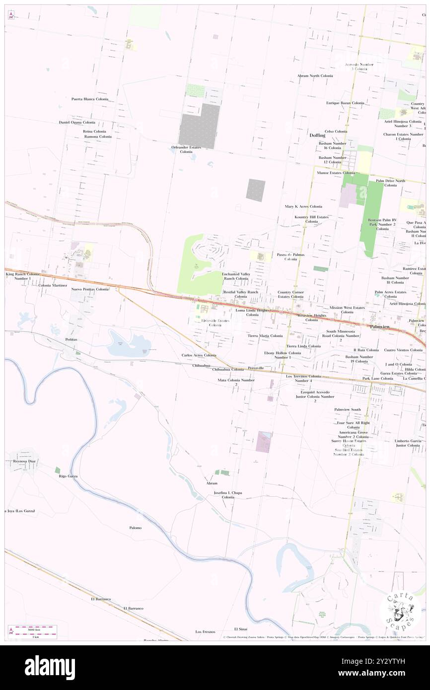 Riverside Estates Colonia, Comté de Hidalgo, US, États-Unis, Texas, n 26 14' 3'', S 98 24' 37'', carte, Cartascapes carte publiée en 2024. Explorez Cartascapes, une carte qui révèle la diversité des paysages, des cultures et des écosystèmes de la Terre. Voyage à travers le temps et l'espace, découvrir l'interconnexion du passé, du présent et de l'avenir de notre planète. Banque D'Images