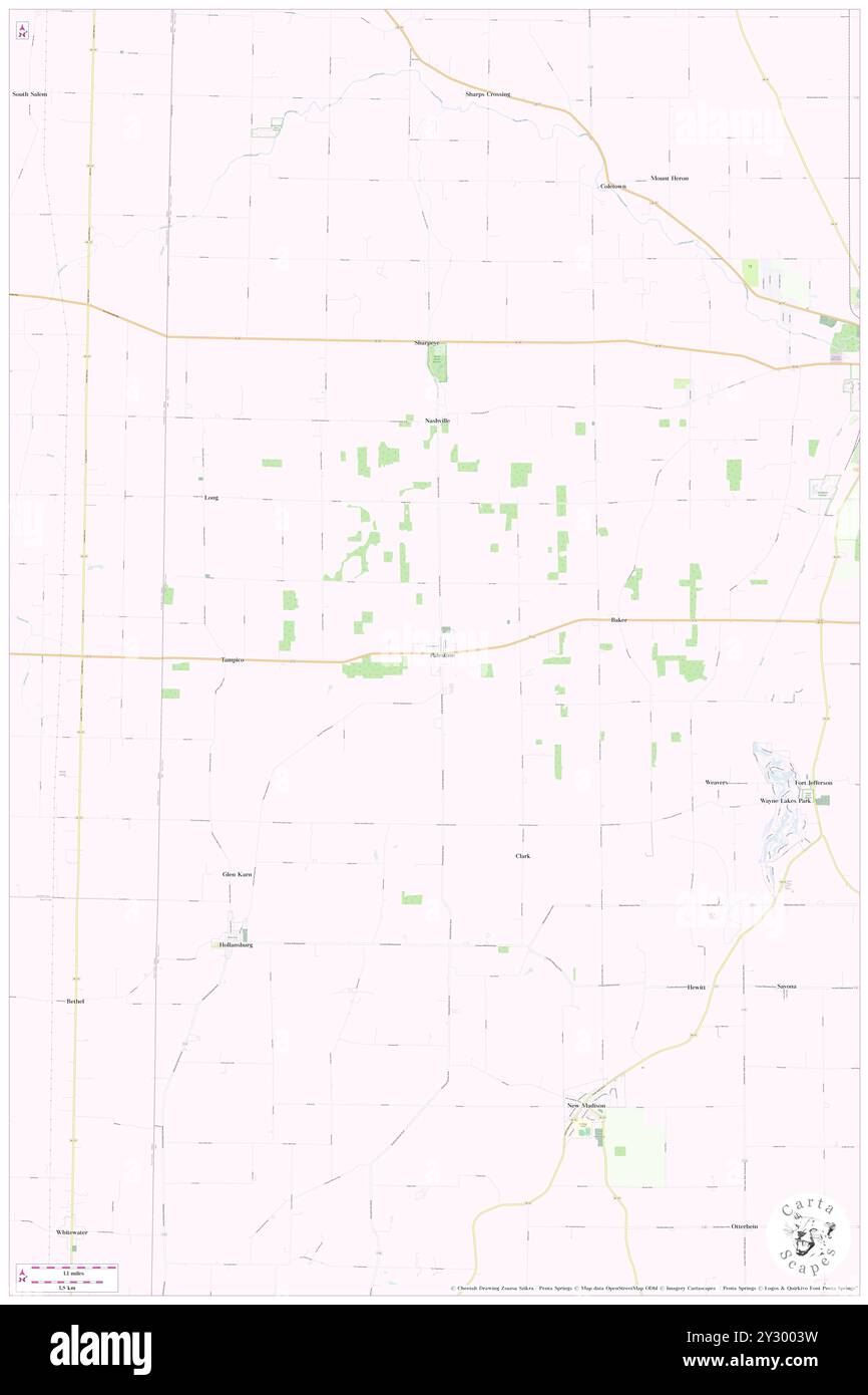 Palestine, comté de Darke, US, États-Unis, Ohio, n 40 2' 58'', S 84 44' 35'', carte, Cartascapes carte publiée en 2024. Explorez Cartascapes, une carte qui révèle la diversité des paysages, des cultures et des écosystèmes de la Terre. Voyage à travers le temps et l'espace, découvrir l'interconnexion du passé, du présent et de l'avenir de notre planète. Banque D'Images