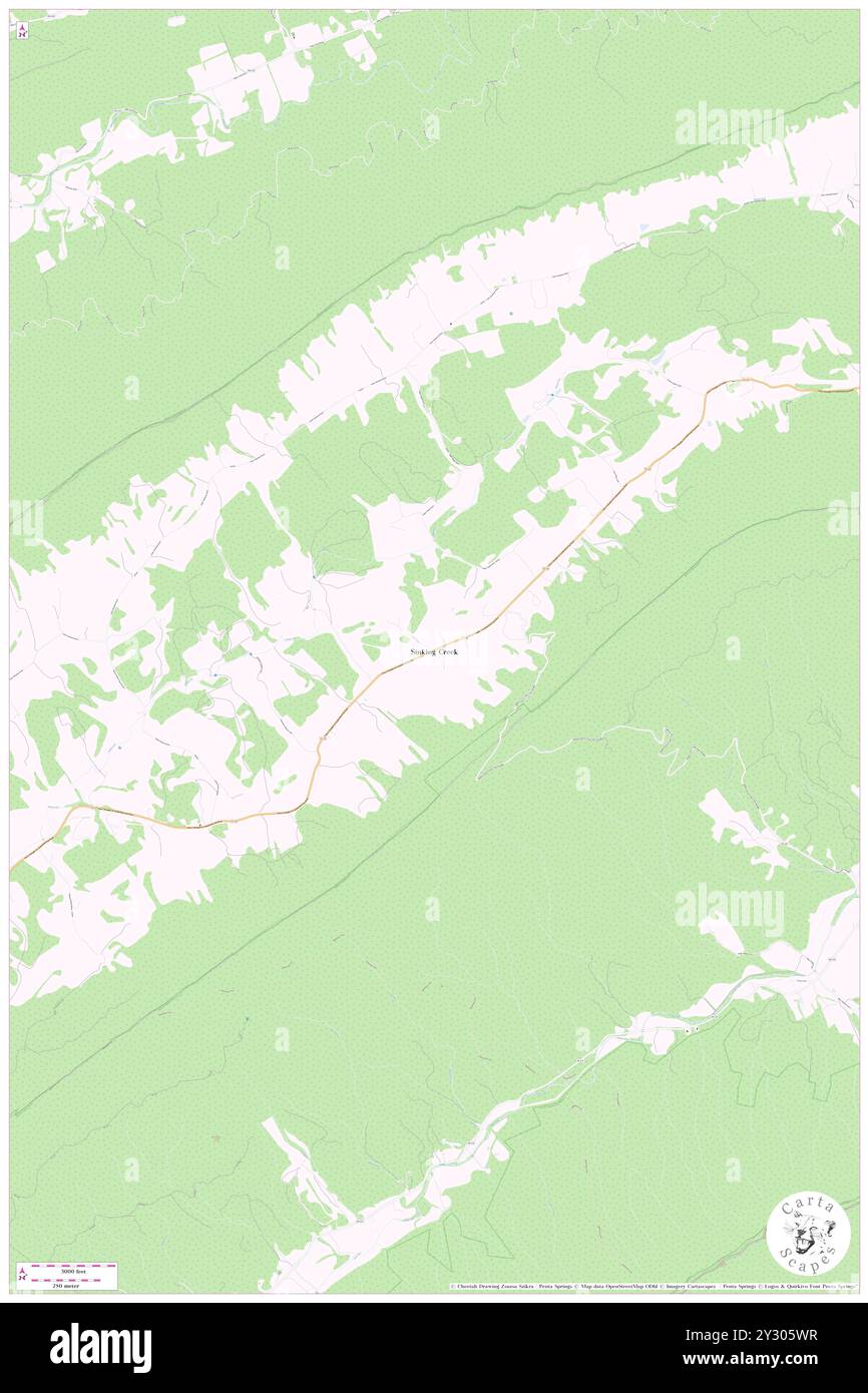 Sinking Creek, comté de Craig, États-Unis, Virginie, n 37 25' 8'', S 80 15' 54'', carte, Cartascapes carte publiée en 2024. Explorez Cartascapes, une carte qui révèle la diversité des paysages, des cultures et des écosystèmes de la Terre. Voyage à travers le temps et l'espace, découvrir l'interconnexion du passé, du présent et de l'avenir de notre planète. Banque D'Images