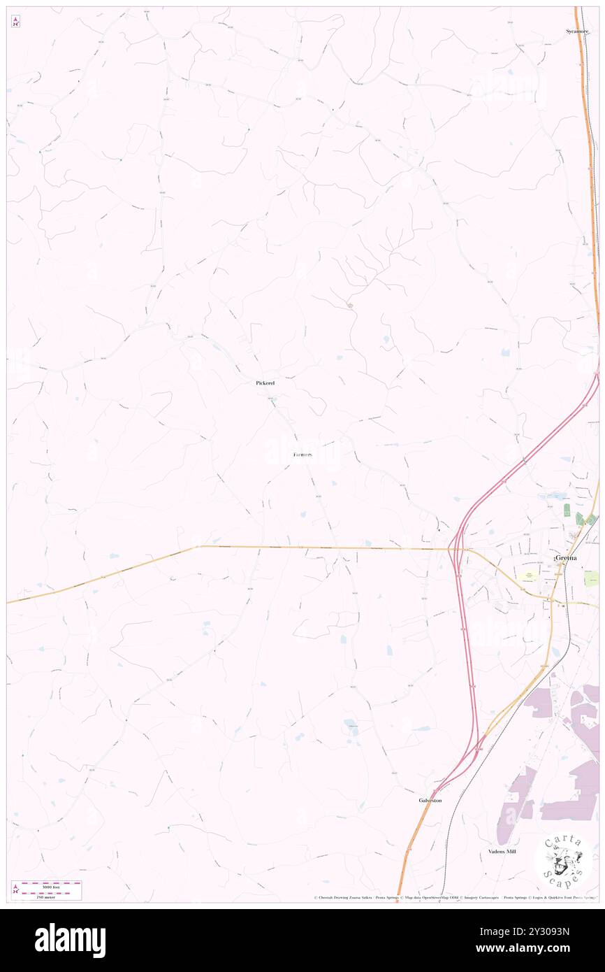 Agriculteurs, comté de Pittsylvania, États-Unis, Virginie, n 36 58' 0'', S 79 24' 18'', carte, Cartascapes carte publiée en 2024. Explorez Cartascapes, une carte qui révèle la diversité des paysages, des cultures et des écosystèmes de la Terre. Voyage à travers le temps et l'espace, découvrir l'interconnexion du passé, du présent et de l'avenir de notre planète. Banque D'Images