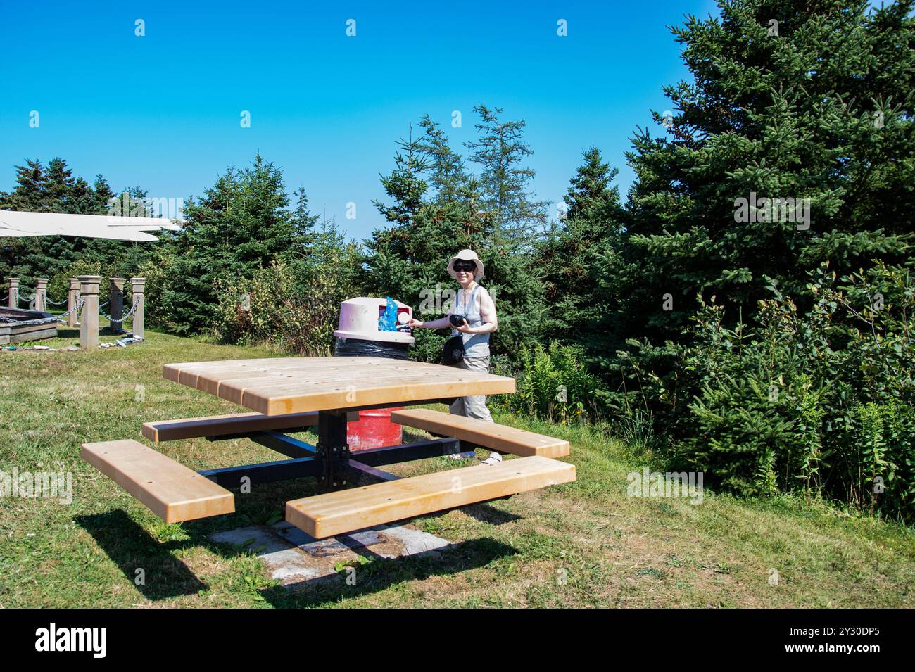 Aire de pique-nique à Harbour Grace, Terre-Neuve-et-Labrador, Canada Banque D'Images