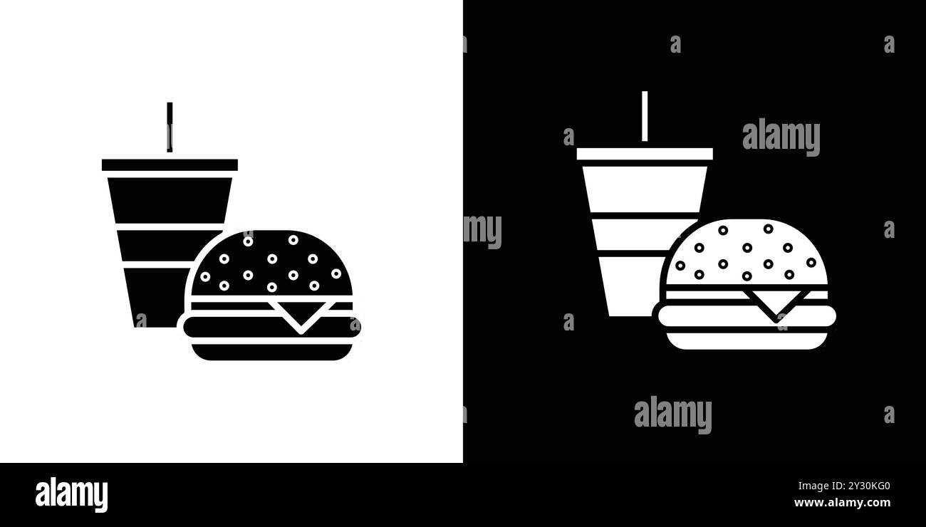 Collection d'ensemble de logo vectoriel d'icône de restauration rapide ou groupe de paquet de paquet Illustration de Vecteur