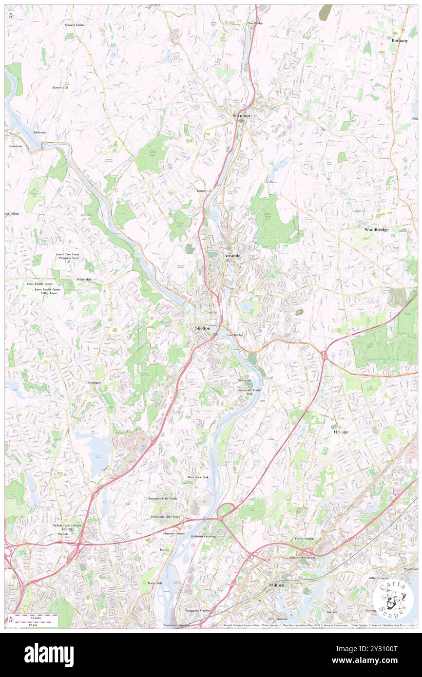 Derby, Comté de New Haven, US, États-Unis, Connecticut, n 41 19' 14'', S 73 5' 20'', carte, Cartascapes carte publiée en 2024. Explorez Cartascapes, une carte qui révèle la diversité des paysages, des cultures et des écosystèmes de la Terre. Voyage à travers le temps et l'espace, découvrir l'interconnexion du passé, du présent et de l'avenir de notre planète. Banque D'Images