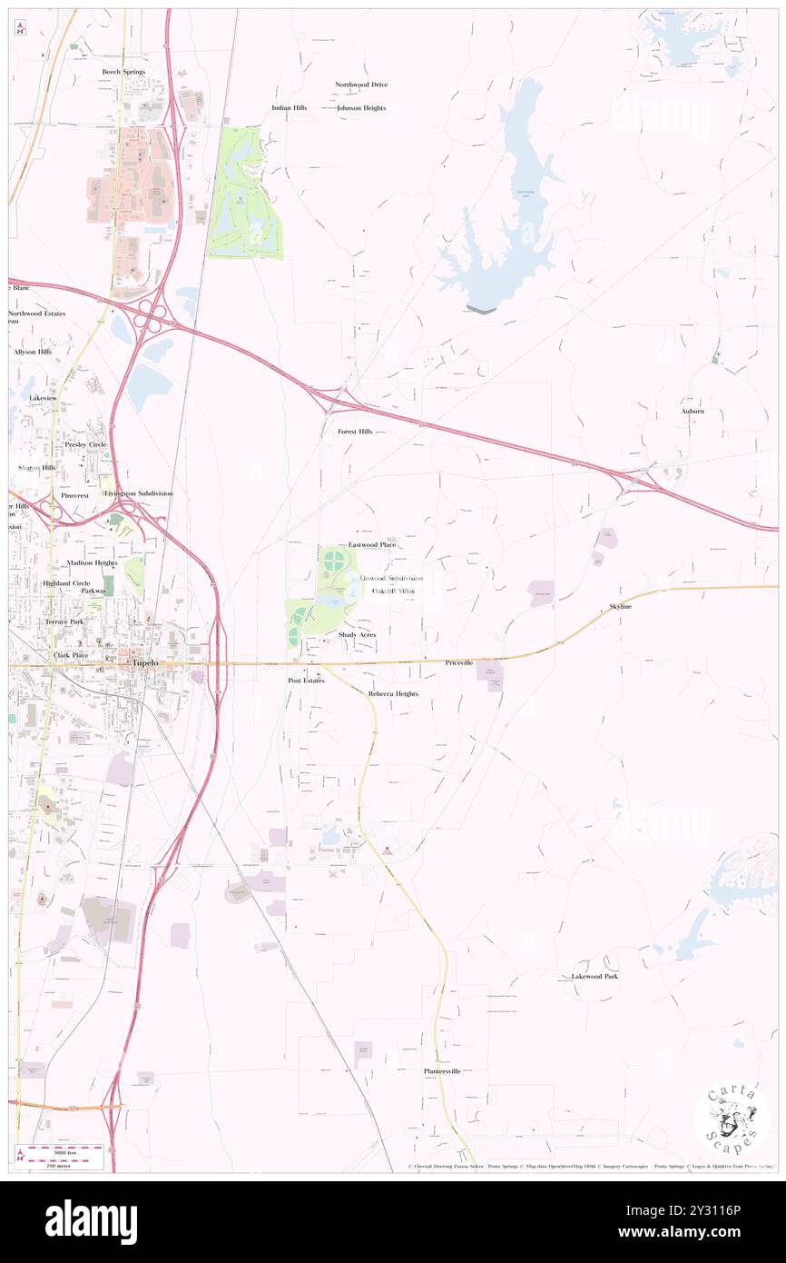 Oakcliff Villas, Comté de Lee, US, États-Unis, Mississippi, n 34 15' 55'', S 88 40' 15'', carte, Cartascapes carte publiée en 2024. Explorez Cartascapes, une carte qui révèle la diversité des paysages, des cultures et des écosystèmes de la Terre. Voyage à travers le temps et l'espace, découvrir l'interconnexion du passé, du présent et de l'avenir de notre planète. Banque D'Images