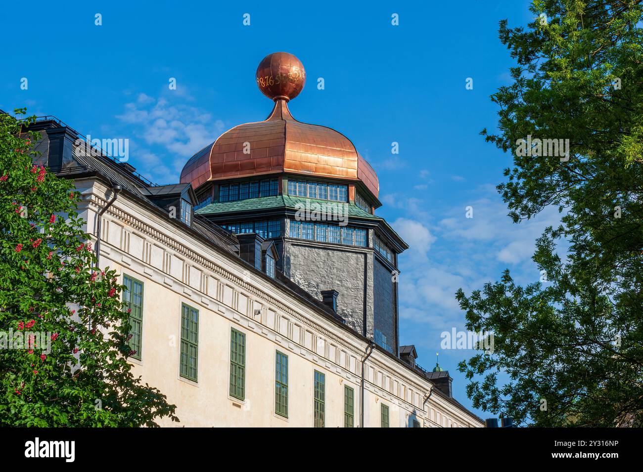 Gustavianum, le plus ancien bâtiment de l'Université d'Uppsala, présente la coupole du XVIIe siècle du théâtre anatomique. Uppsala, Suède. Banque D'Images