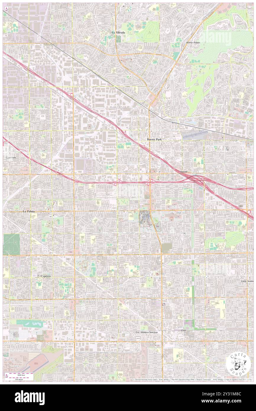 Buena Park, Comté d'Orange, US, États-Unis, Californie, n 33 52' 3'', S 117 59' 53'', carte, Cartascapes carte publiée en 2024. Explorez Cartascapes, une carte qui révèle la diversité des paysages, des cultures et des écosystèmes de la Terre. Voyage à travers le temps et l'espace, découvrir l'interconnexion du passé, du présent et de l'avenir de notre planète. Banque D'Images