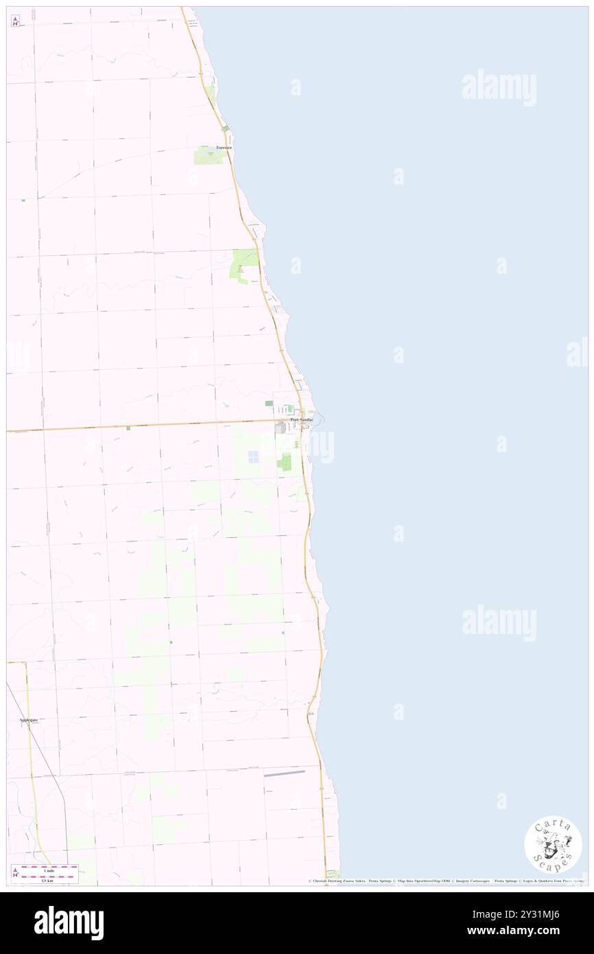 Port Sanilac, Comté de Sanilac, US, États-Unis, Michigan, n 43 25' 51'', S 82 32' 32'', carte, Cartascapes carte publiée en 2024. Explorez Cartascapes, une carte qui révèle la diversité des paysages, des cultures et des écosystèmes de la Terre. Voyage à travers le temps et l'espace, découvrir l'interconnexion du passé, du présent et de l'avenir de notre planète. Banque D'Images