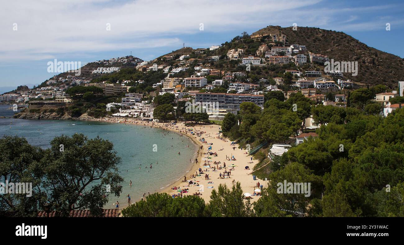 Costa Brava : plage d'Almadrava (Roses) Banque D'Images