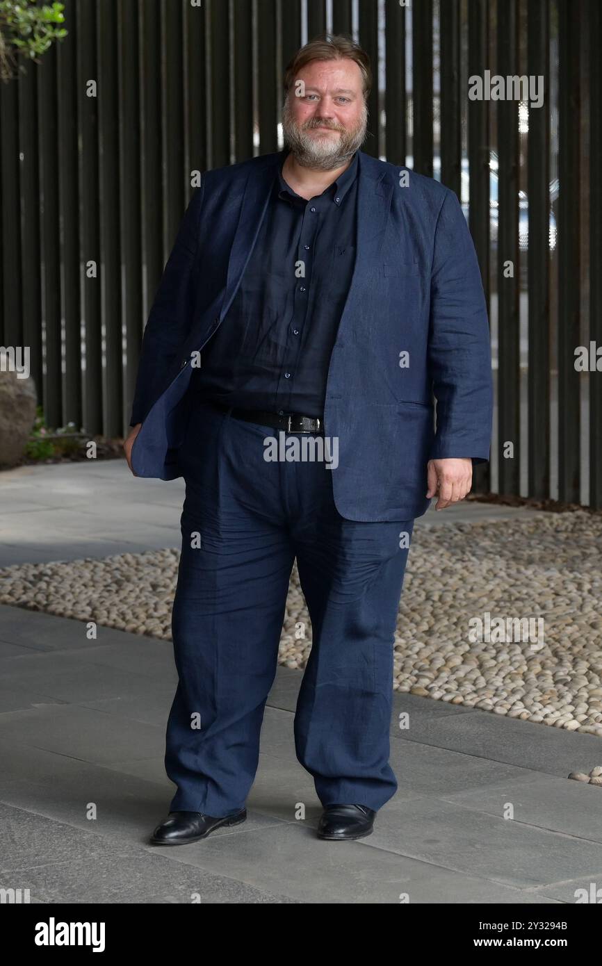 Rome, Italie. 11 septembre 2024. Stefano Fresi assiste au photocall de la série télévisée Rai 'Kostas' à Rai Viale Mazzini. Crédit : SOPA images Limited/Alamy Live News Banque D'Images