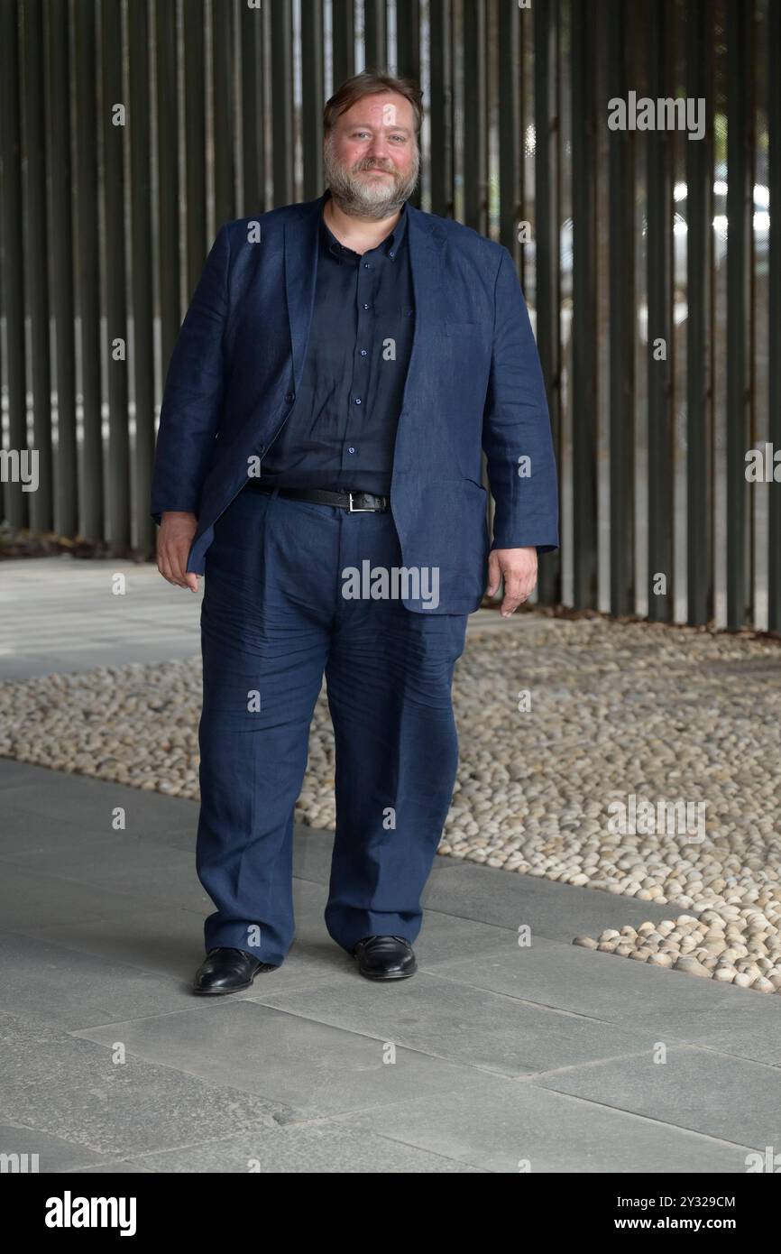 Rome, Italie. 11 septembre 2024. Stefano Fresi assiste au photocall de la série télévisée Rai 'Kostas' à Rai Viale Mazzini. (Photo de Mario Cartelli/SOPA images/SIPA USA) crédit : SIPA USA/Alamy Live News Banque D'Images