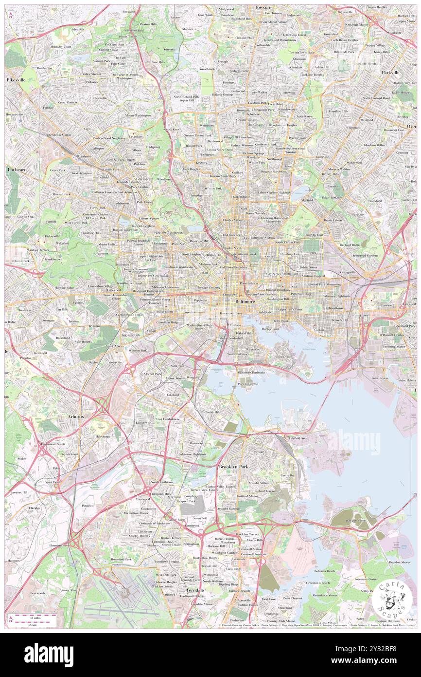 Barre Circle, ville de Baltimore, US, États-Unis, Maryland, n 39 17' 5'', S 76 37' 40'', carte, Cartascapes carte publiée en 2024. Explorez Cartascapes, une carte qui révèle la diversité des paysages, des cultures et des écosystèmes de la Terre. Voyage à travers le temps et l'espace, découvrir l'interconnexion du passé, du présent et de l'avenir de notre planète. Banque D'Images