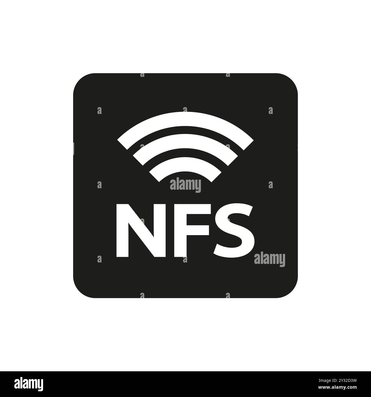 Illustration de l'icône NFC. Symbole de la technologie sans contact. Graphique de communication sans fil. Signe de paiement vectoriel. Illustration de Vecteur