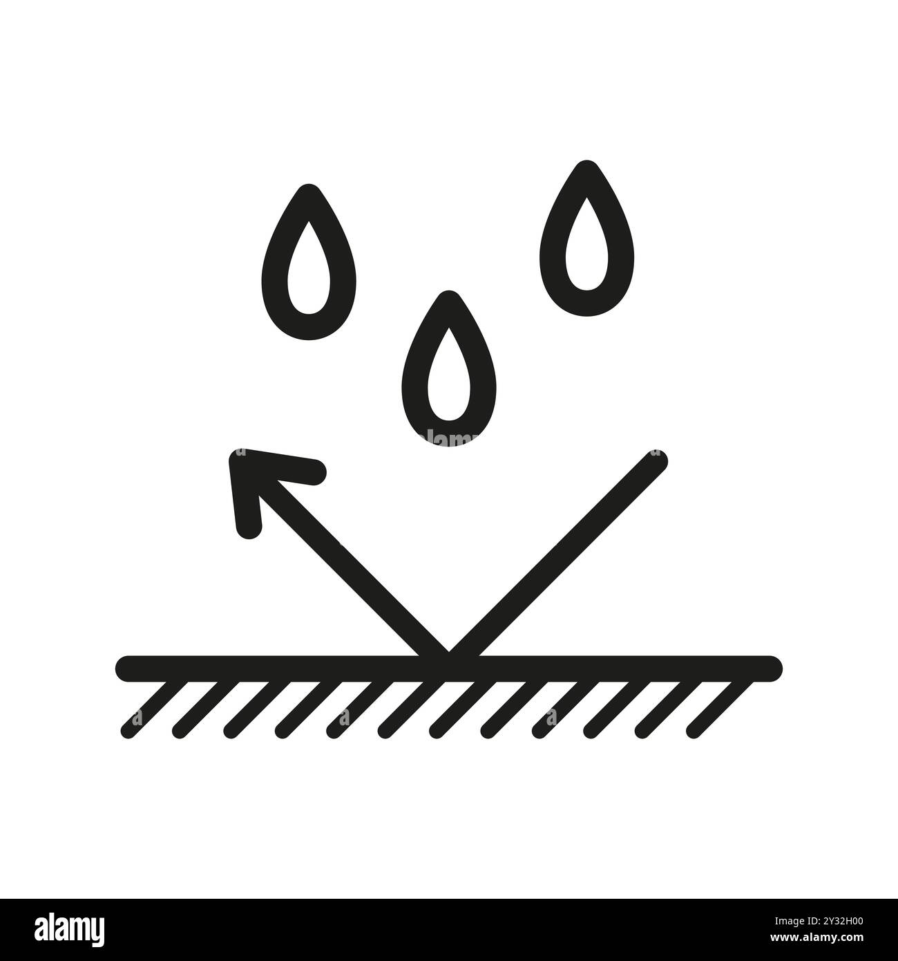 Icône de surface imperméable. Symbole résistant à l'eau. Illustration de la barrière de protection. Graphique vectoriel. Illustration de Vecteur