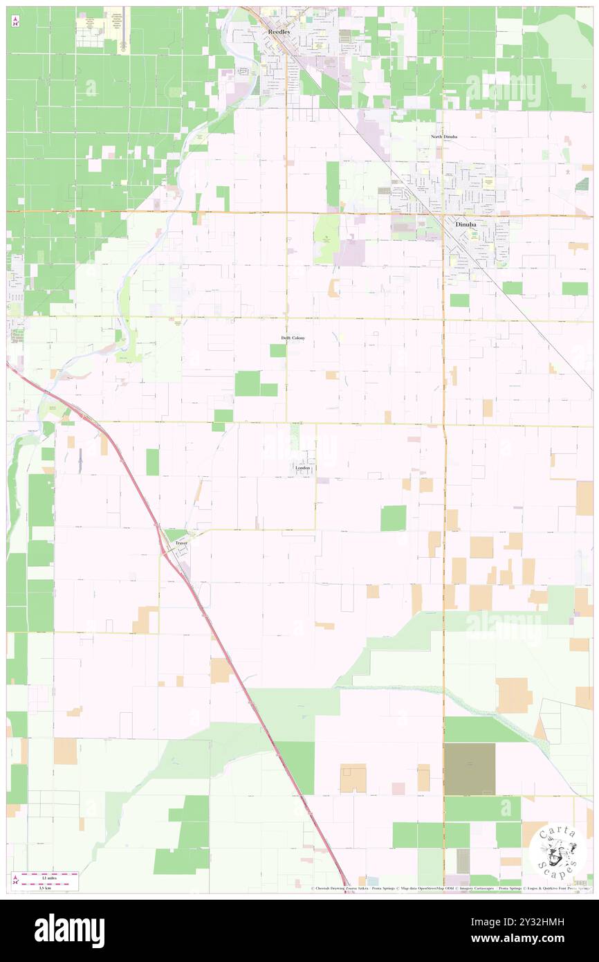 Londres, Comté de Tulare, US, États-Unis, Californie, n 36 28' 33'', S 119 26' 35'', carte, Cartascapes carte publiée en 2024. Explorez Cartascapes, une carte qui révèle la diversité des paysages, des cultures et des écosystèmes de la Terre. Voyage à travers le temps et l'espace, découvrir l'interconnexion du passé, du présent et de l'avenir de notre planète. Banque D'Images