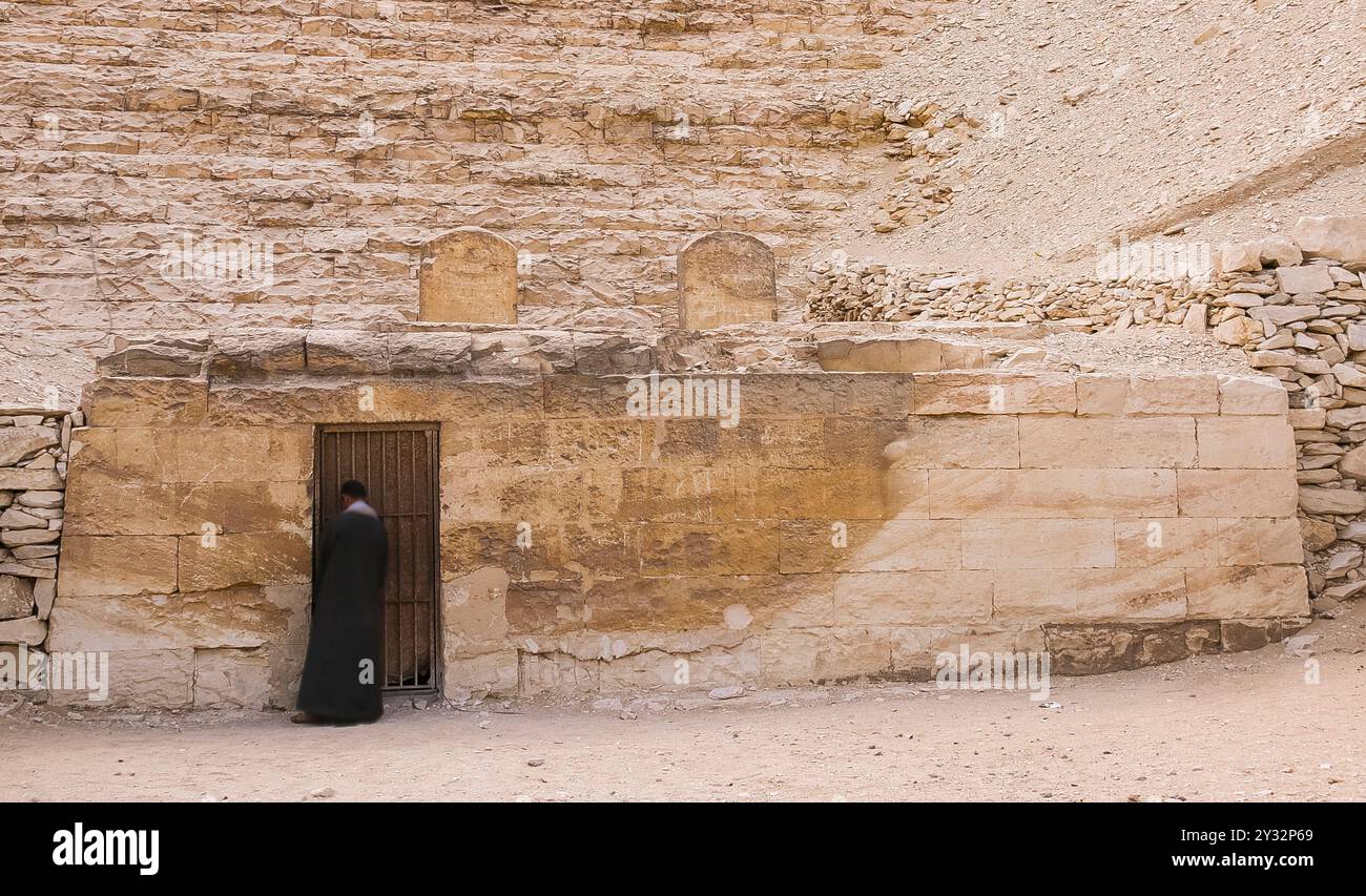 Égypte, Meidum, complexe du roi Seneferu, temple funéraire. Banque D'Images