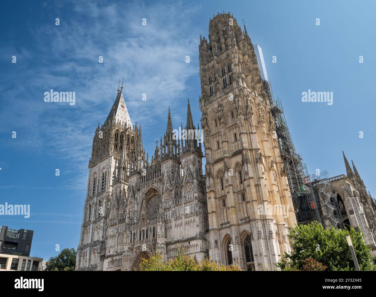 Rouen ; France - août 2024 : Cathédrale notre-Dame de Rouen Banque D'Images