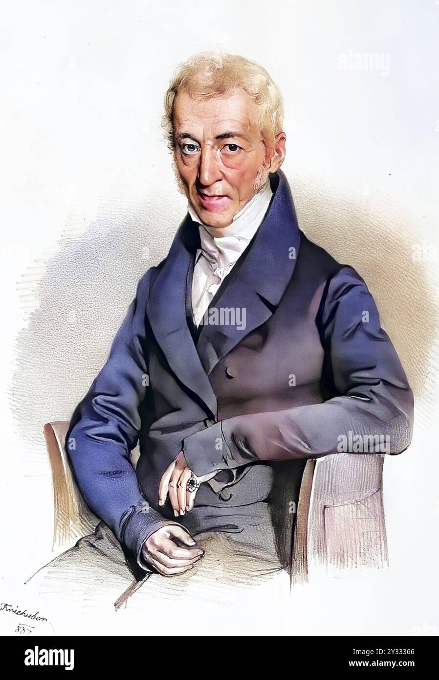 Isaak Löw Hofmann, Edler von Hofmannsthal (geb. 10. Juni 1759 à Prostibor, nahe Pilsen (Böhmen), est. 2. Décembre 1849 in Wien) War ein österreichischer Kaufmann, Historisch, digital restaurierte Reproduktion von einer Vorlage aus dem 19. Jahrhundert, date du dossier non précisée Banque D'Images