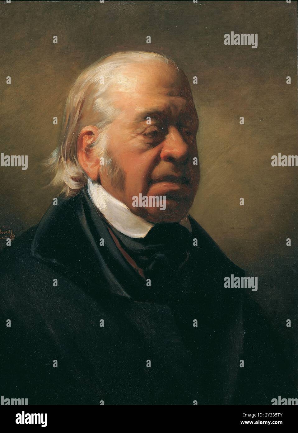 Johann Nepomuk Schödlberger (22 mai 1779 - 26 janvier 1853) était un peintre paysagiste autrichien et éducateur d'art, peinture par Friedrich von Amerling, historique, reproduction numérisée d'un original de l'époque. Banque D'Images