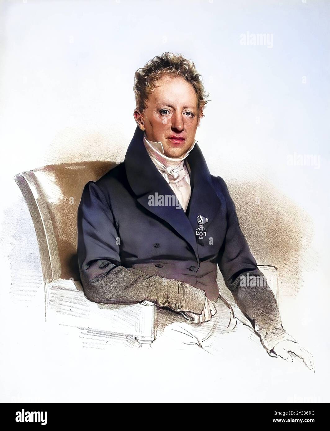 Josef Ritter von Kudler 1786-1853, österreichischer Jurist und Nationalökonom, Historisch, digital restaurierte Reproduktion von einer Vorlage aus dem Banque D'Images