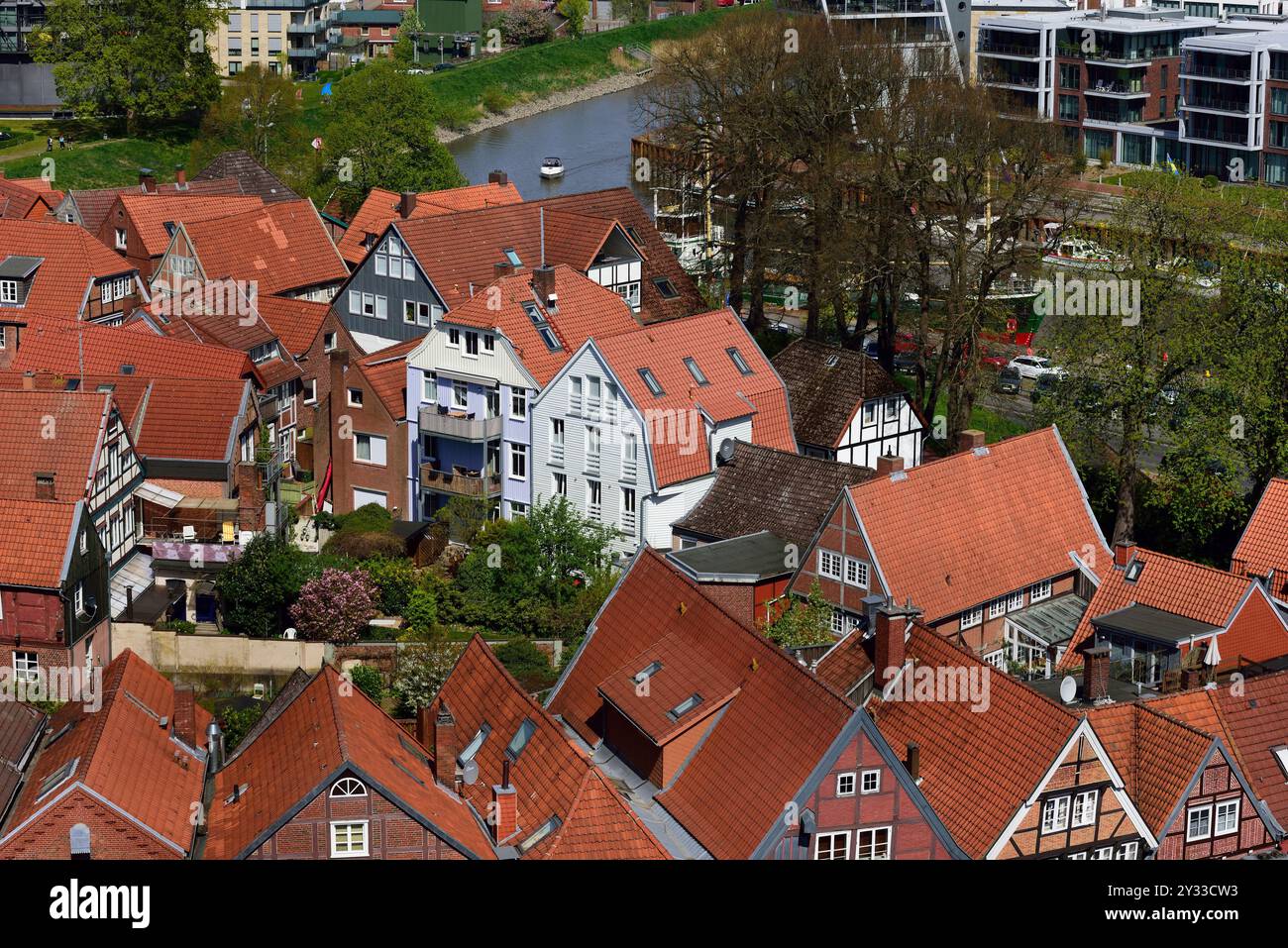 Europa, Deutschland, Niedersachsen, stade, Metropolregion Hamburg, Hansestadt, Alststadt, Blick auf den Spiegelberg, Banque D'Images