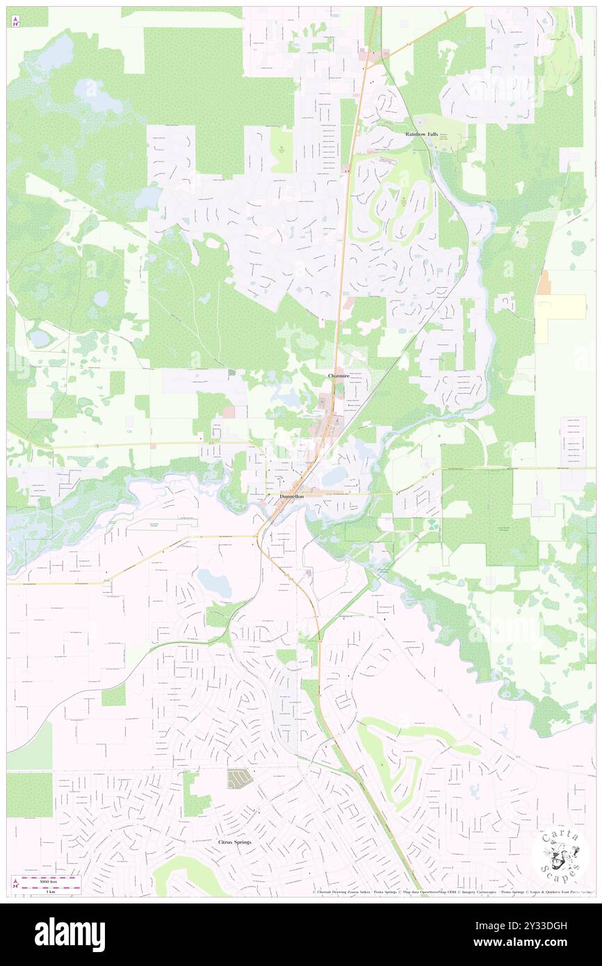 Dunnellon Square Mobile Home Village, Comté de Marion, US, États-Unis, Floride, n 29 3' 20'', S 82 27' 33'', carte, Cartascapes carte publiée en 2024. Explorez Cartascapes, une carte qui révèle la diversité des paysages, des cultures et des écosystèmes de la Terre. Voyage à travers le temps et l'espace, découvrir l'interconnexion du passé, du présent et de l'avenir de notre planète. Banque D'Images