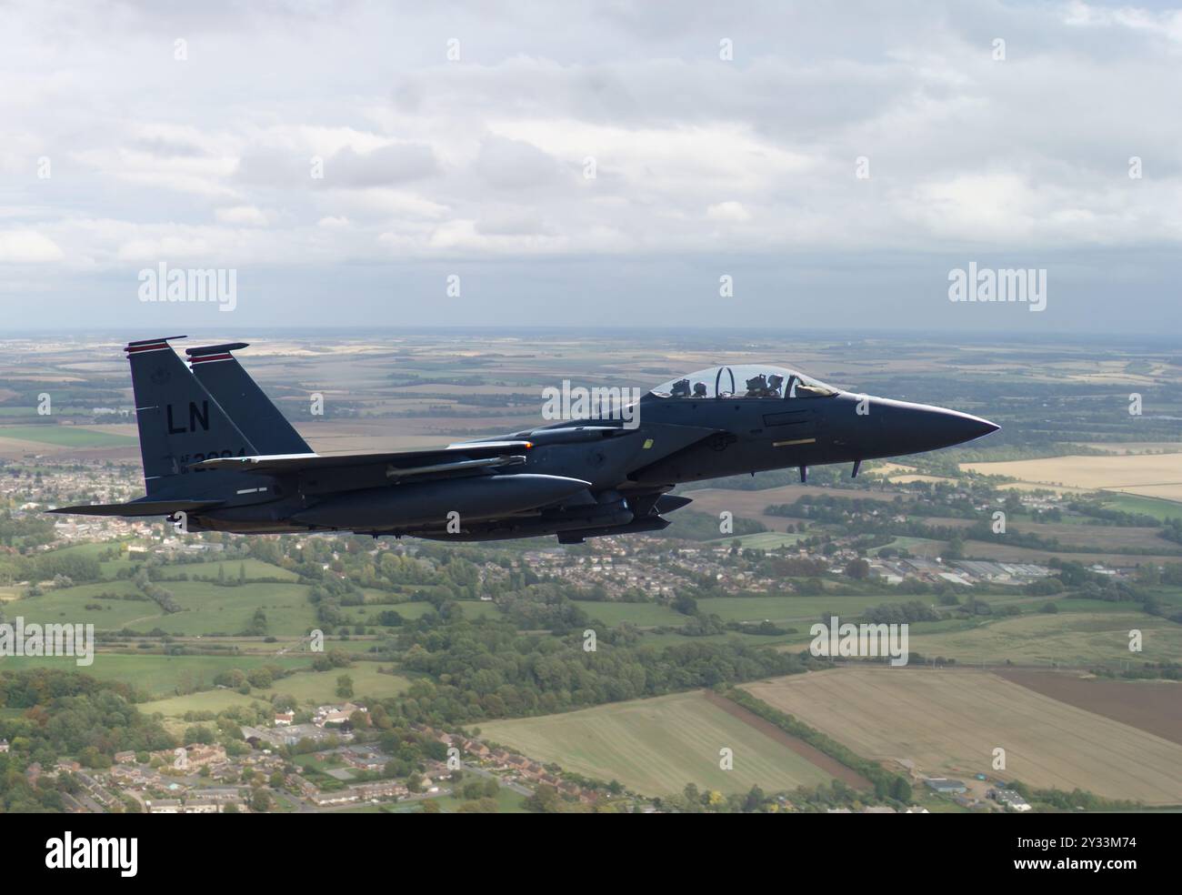Avion de chasse F15 Strike Eagle de l'USAF Banque D'Images