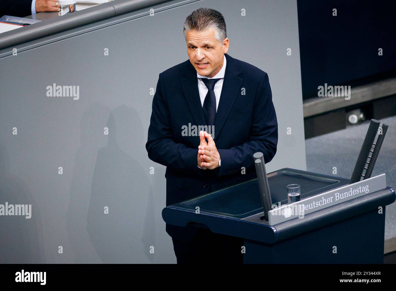 Thorsten Frei, CDU/CSU aufgenommen im Rahmen einer Rede zum Thema Innere Sicherheit im Deutschen Bundestag à Berlin, 12.09.2024. Berlin Deutschland *** Thorsten Frei, CDU CSU enregistré lors d'un discours sur le thème de la sécurité intérieure au Bundestag allemand à Berlin, 12 09 2024 Berlin Allemagne Copyright : xFelixxZahn/photothek.dex Banque D'Images