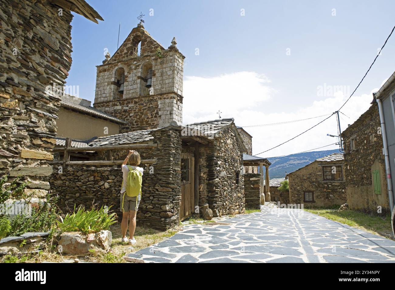 Village de El Muyo, Ruta del Color, Province de Ségovie, Castille-et-Léon, Espagne, Europe Banque D'Images