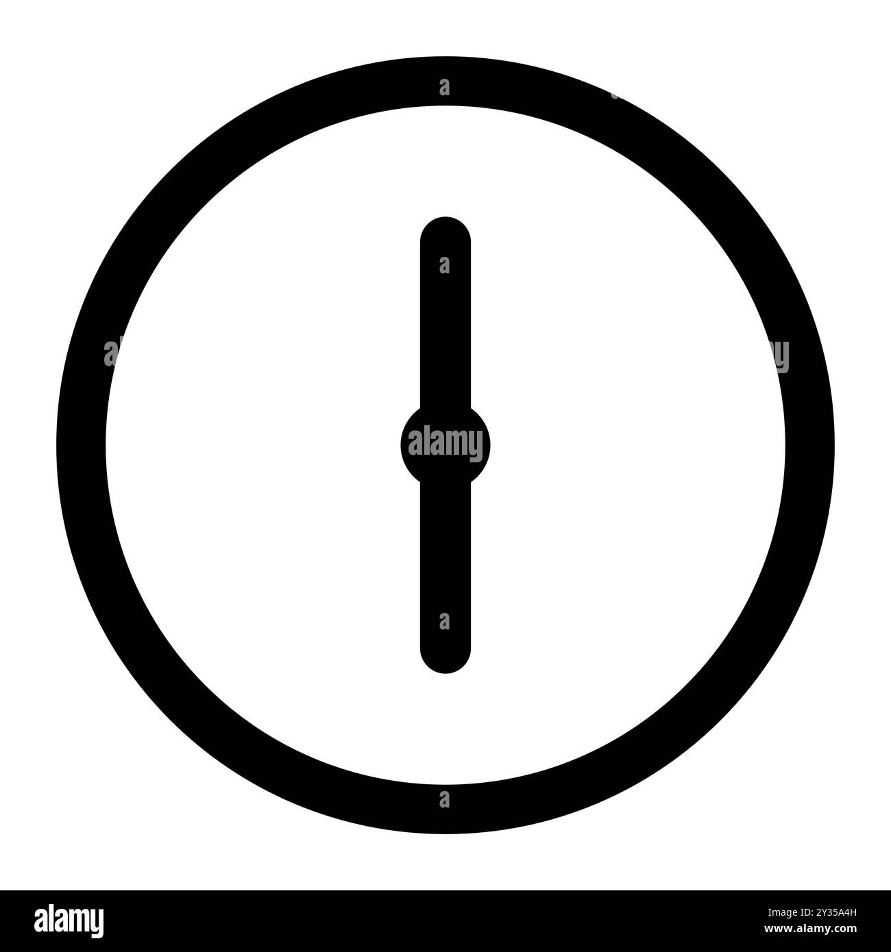 Vecteur d'icône de temps. icône de montre. Horloge au style plat tendance. Horloge murale, icône de style linéaire. Horloge murale ronde simple. Illustration horloge murale. Illustration de Vecteur