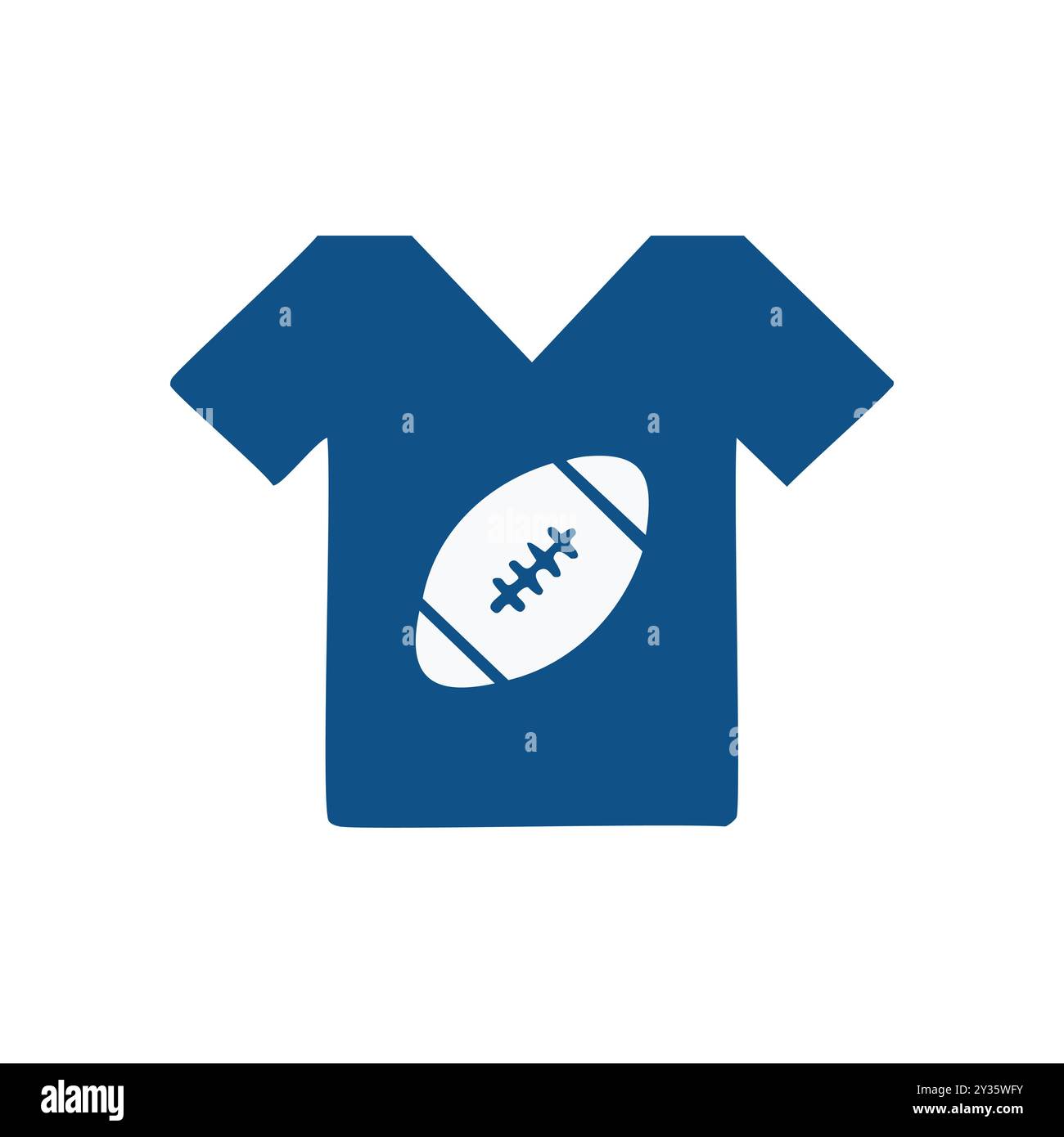 Motif maillot de football. Maillot bleu avec un motif football blanc, parfait pour les jours de match ou l'esprit d'équipe. Illustration de Vecteur