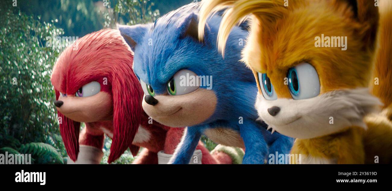 Sonic The Hedgehog 3 Sonic, queues et articulations Banque D'Images