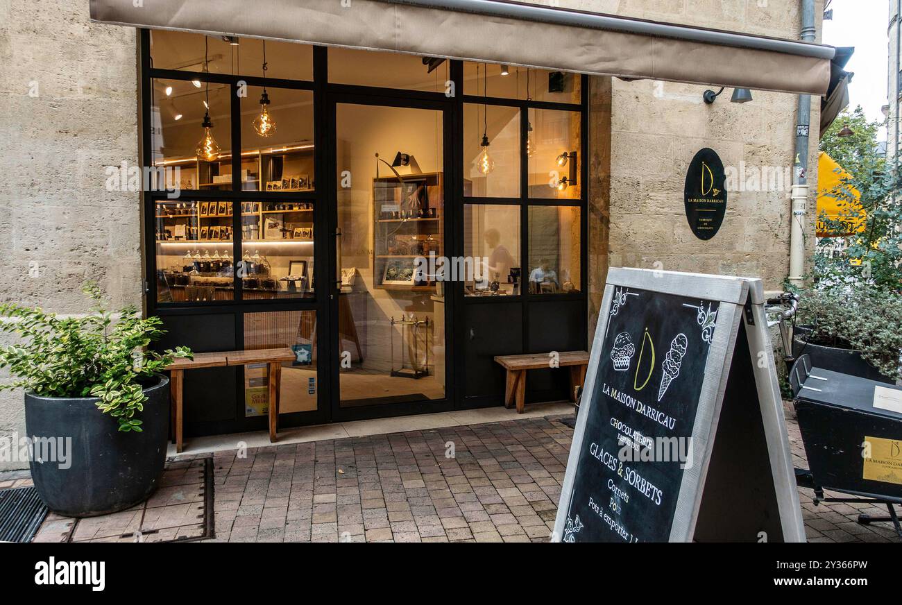 La Maison Darricau, Bordeaux, France, chocolatier depuis 1915. Banque D'Images